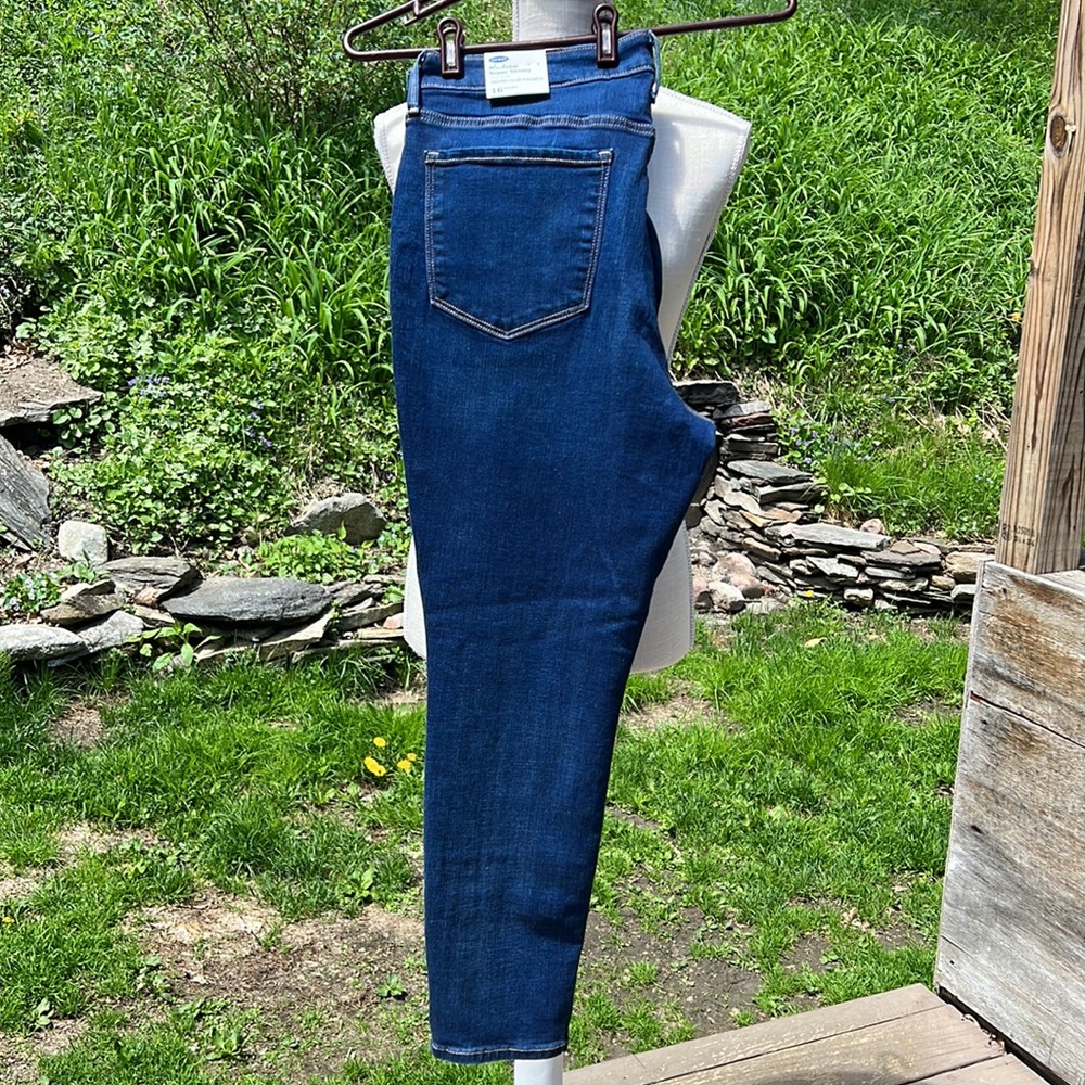 Old Navy rockstar super skinny high-rise jeans NWT 16 Short Dark Wash Blue 🆕🏷
